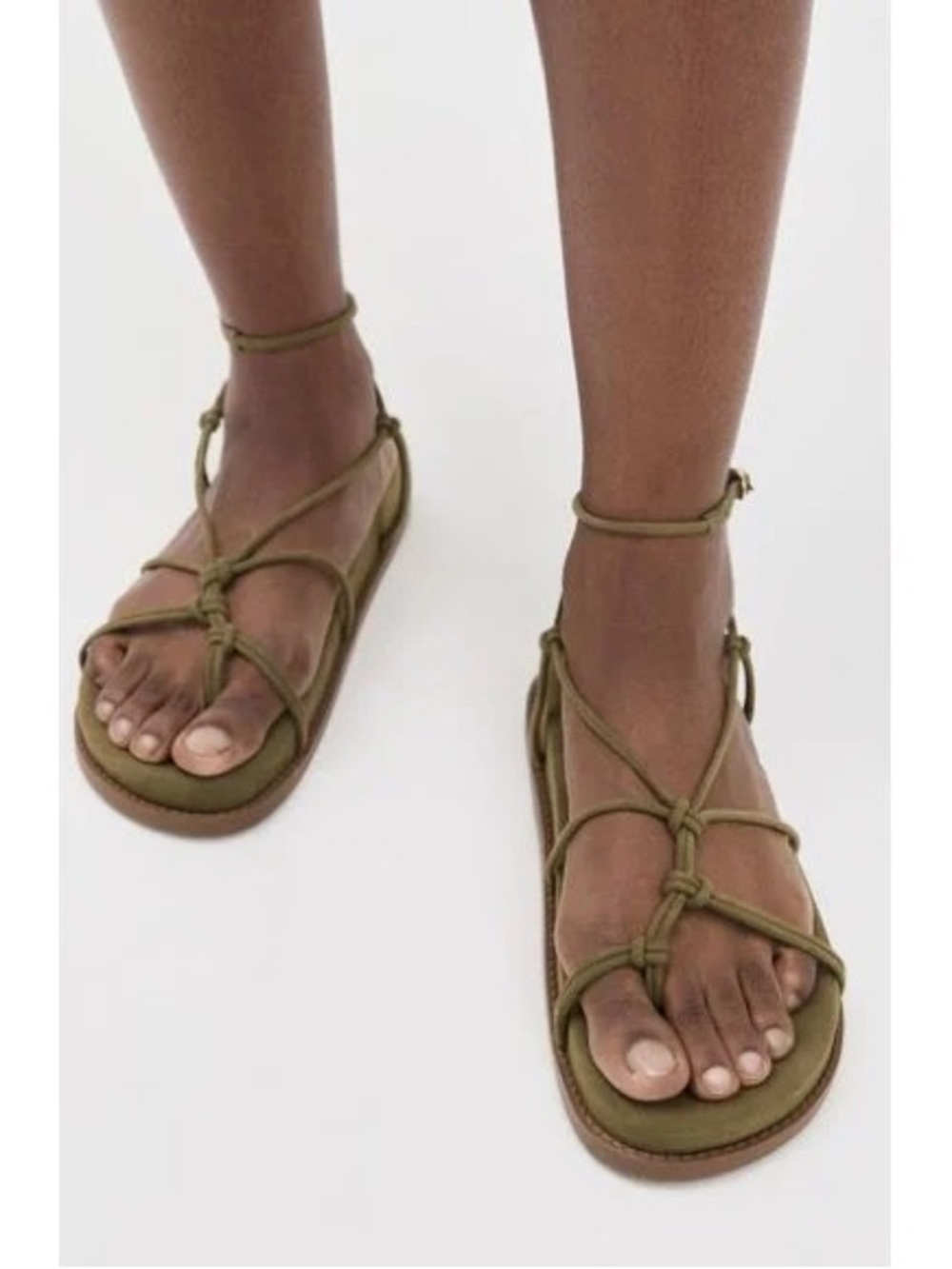 SCHUTZ Calabria Strappy Suede Sporty Sandal Matcha Green NWT $140 US 9